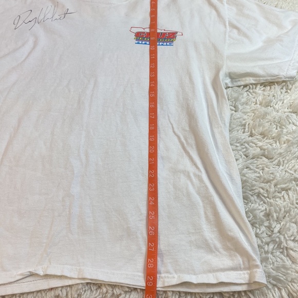 Vintage Cruz Pedregon McDonalds Racing White Tee, Signed, Men's Large - Picture 7 of 8